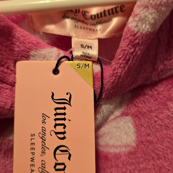 Juicy Couture Sherpa Pink Bow Hoodie Lounger – New - Picture 6 of 8